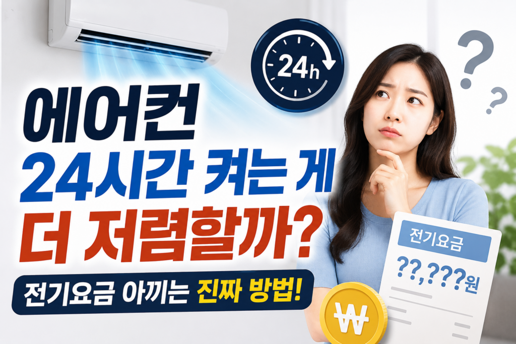 에어컨 24시간 켜는 게 더 저렴할까?
