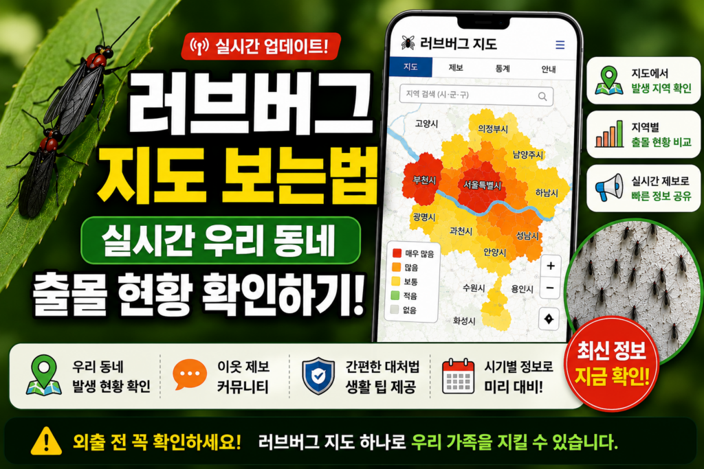 러브버그 지도 보는법 | 실시간 우리 동네 출몰 현황 확인
